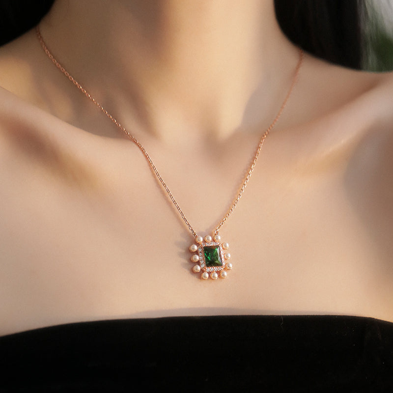 Classic Elegance Collection - Square Pearl Necklace