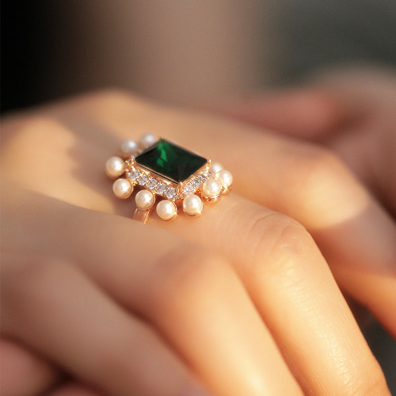 Classic Elegance Collection - Square Pearl Ring