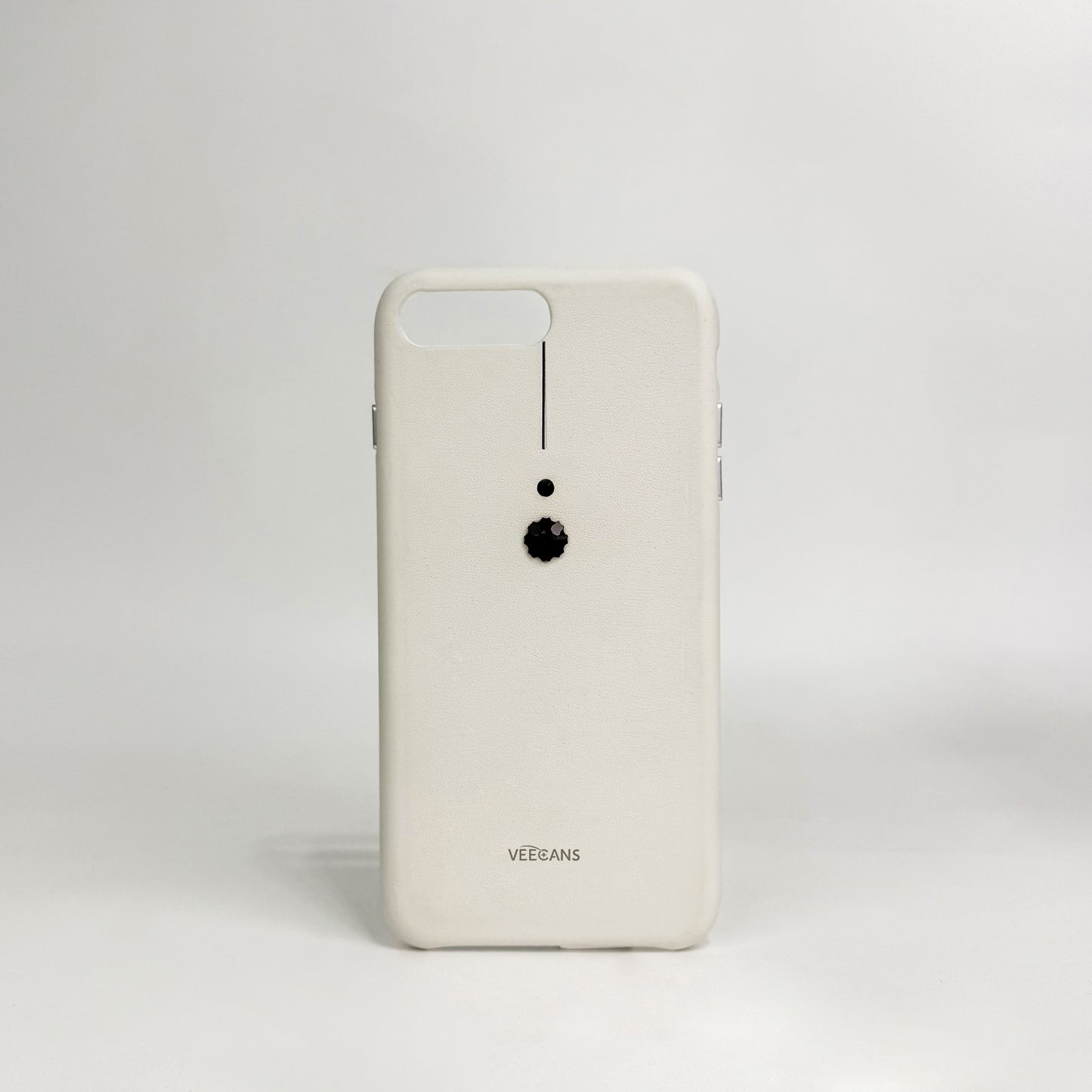 Veecans White leather phone case