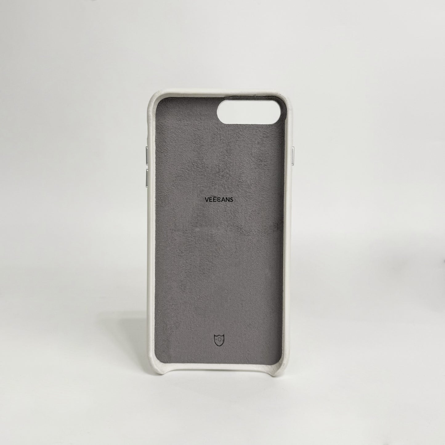 Veecans White leather phone case