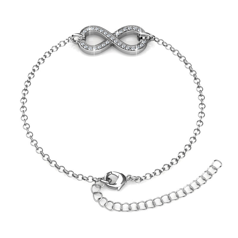 Infinity Eight Crystal Bracelet DB0093 by Veecans Jewellery with crystals from Swarovski