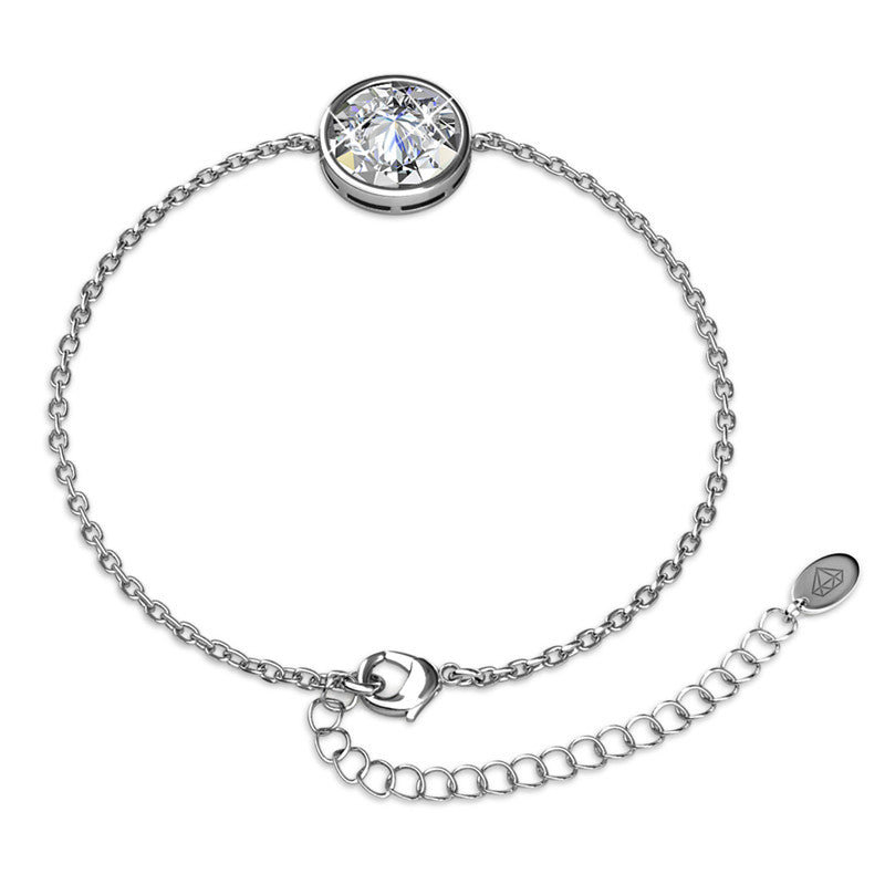 Juliet White Crystal Bracelet DB0020 by Veecans Jewellery with crystals from Swarovski