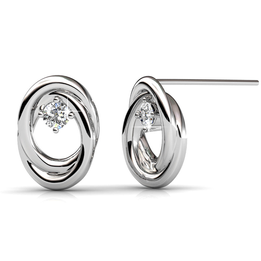 Circle of Life Crystal Earrings DE0069 by Veecans Jewellery with crystals from Swarovski