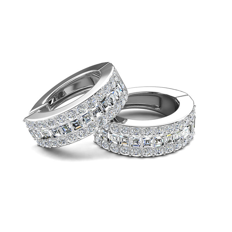 Olena Clip Crystal Earrings DE0057 by Veecans Jewellery with crystals from Swarovski