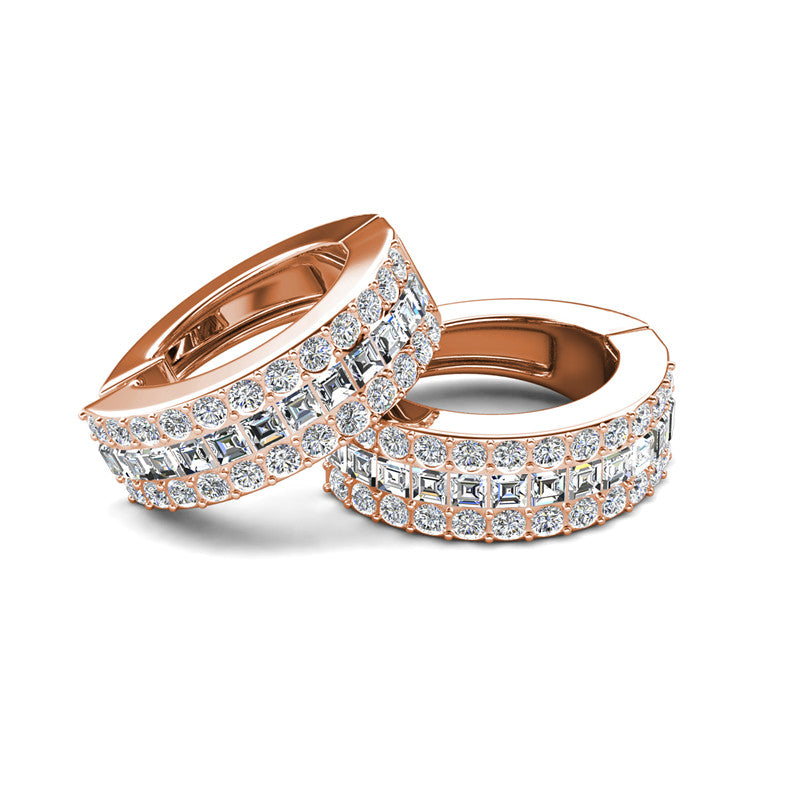 Olena Clip Crystal Earrings DE0057 by Veecans Jewellery with crystals from Swarovski