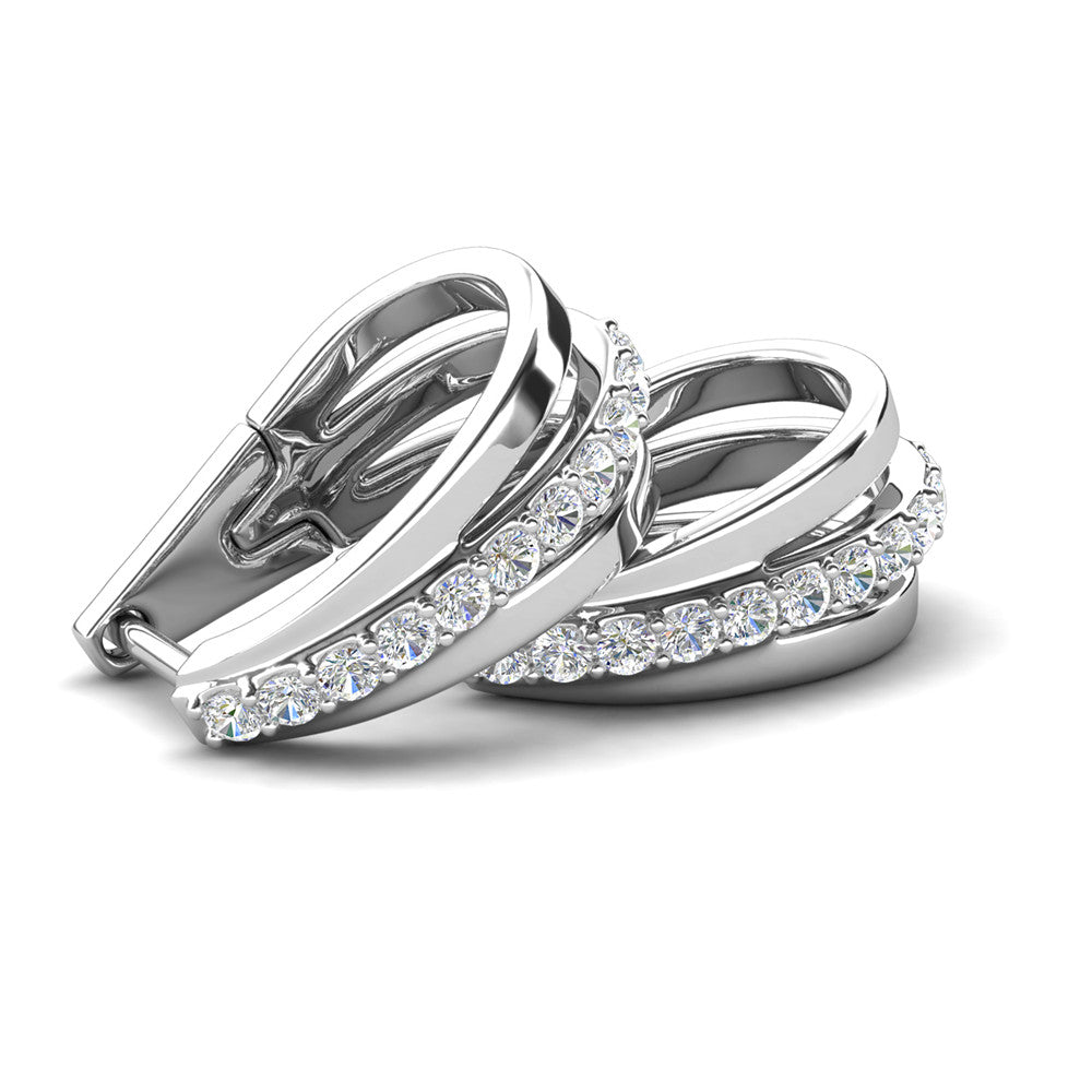 Bordeaux Hoop Crystal Earrings DE0343 by Veecans Jewellery with crystals from Swarovski
