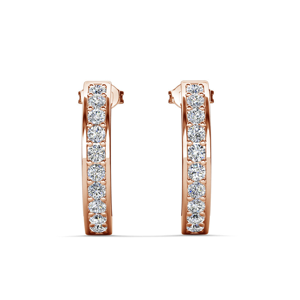 Arc Crystal Earrings DE0378 by Veecans Jewellery with crystals from Swarovski