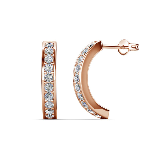 Arc Crystal Earrings DE0378 by Veecans Jewellery with crystals from Swarovski