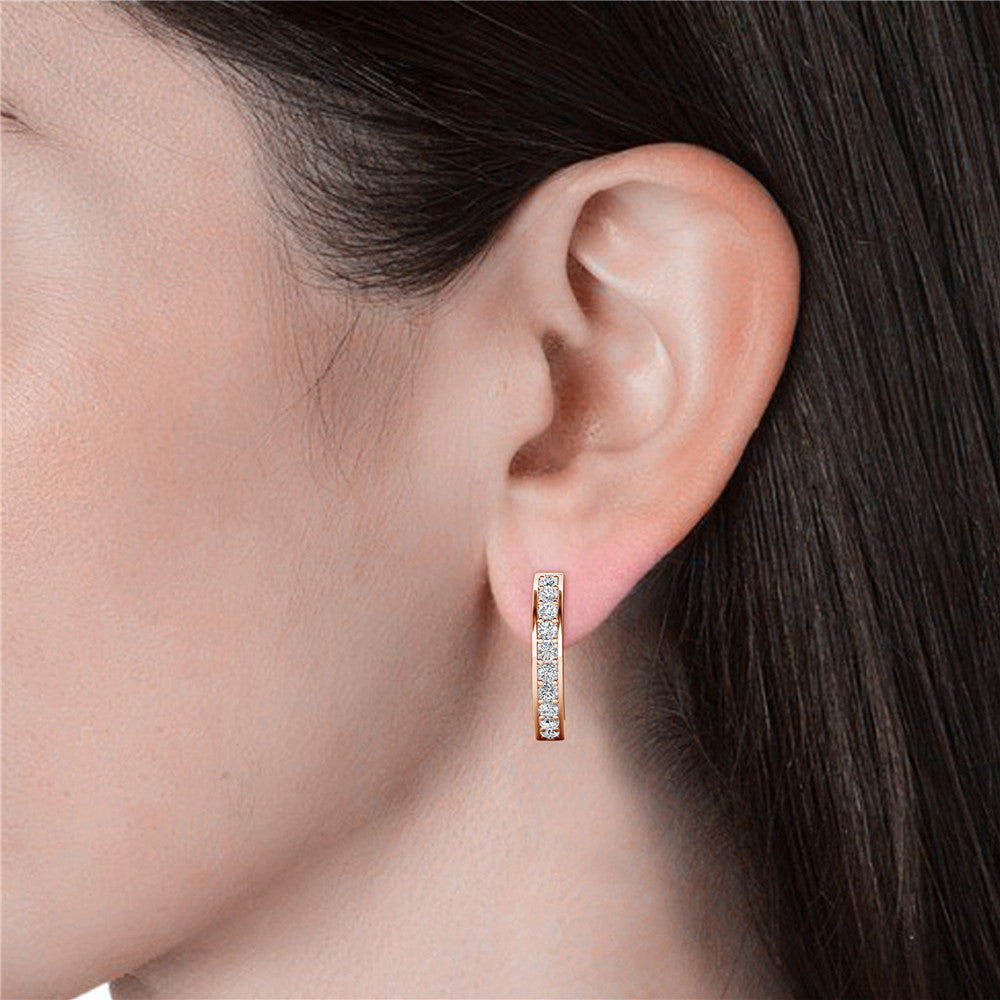 Arc Crystal Earrings DE0378 by Veecans Jewellery with crystals from Swarovski
