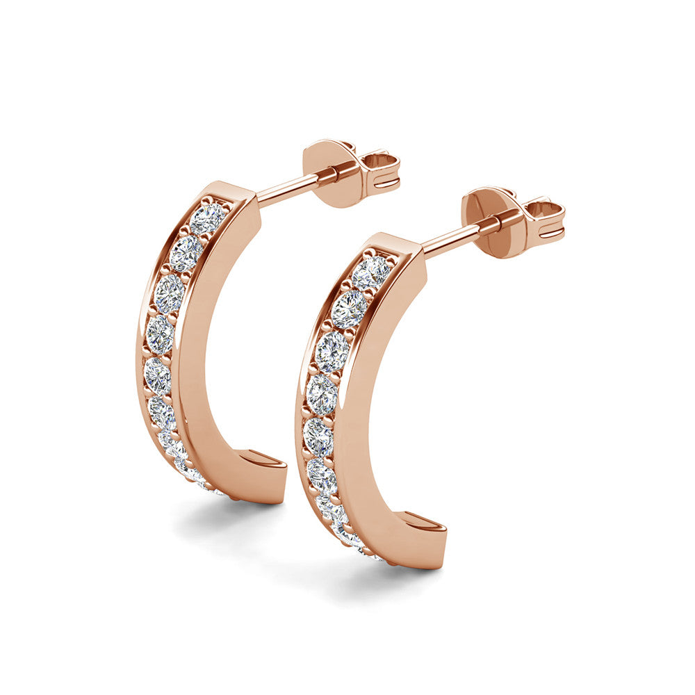 Arc Crystal Earrings DE0378 by Veecans Jewellery with crystals from Swarovski