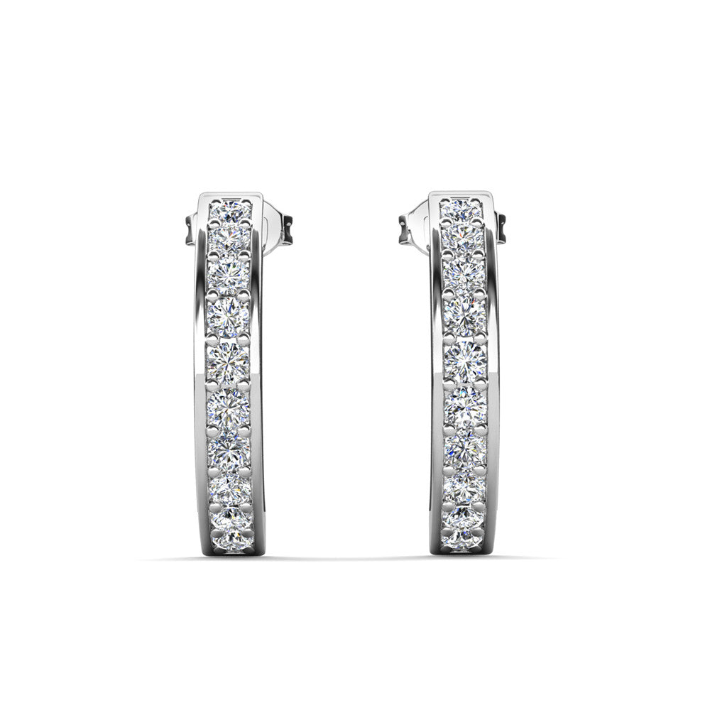 Arc Crystal Earrings DE0378 by Veecans Jewellery with crystals from Swarovski