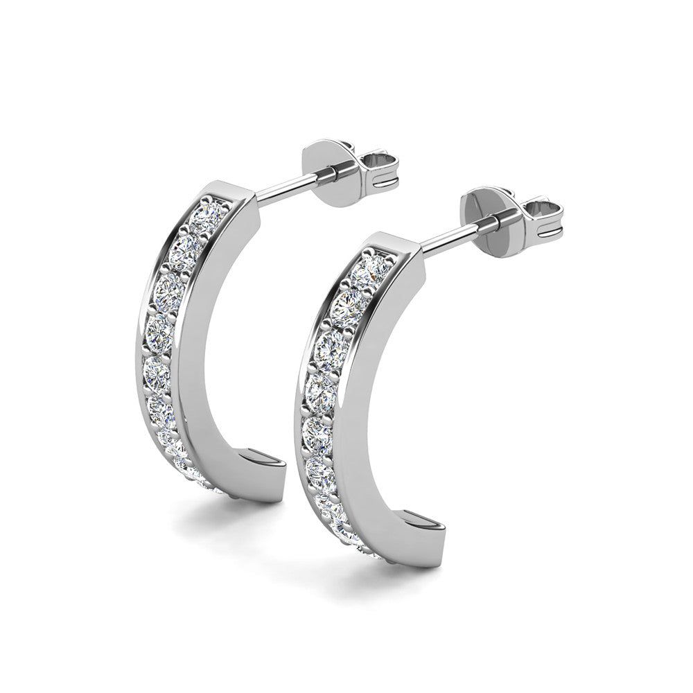 Arc Crystal Earrings DE0378 by Veecans Jewellery with crystals from Swarovski