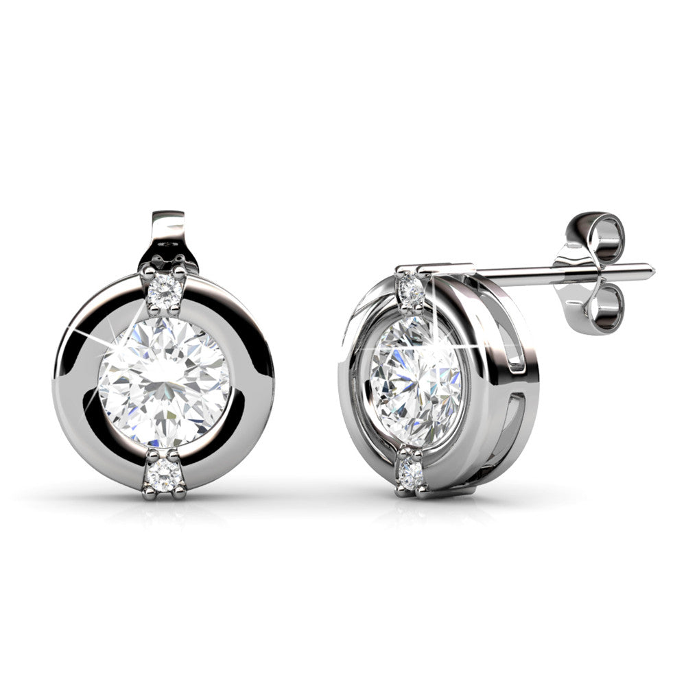 Classic Crystal Earrings DE0037 by Veecans Jewellery with crystals from Swarovski