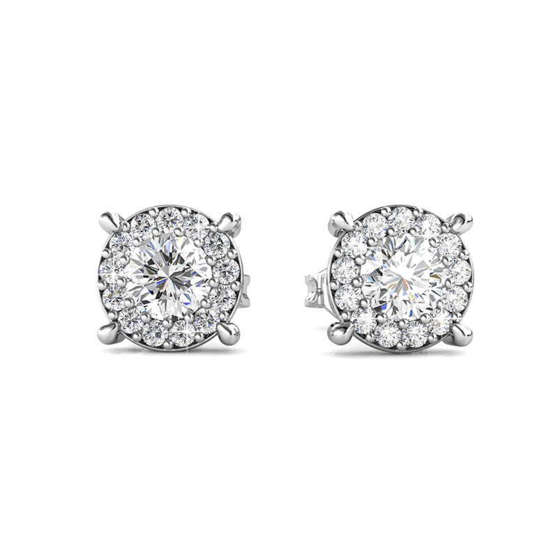 Boat Wheel Crystal Earrings DE0004 by Veecans Jewellery with crystals from Swarovski