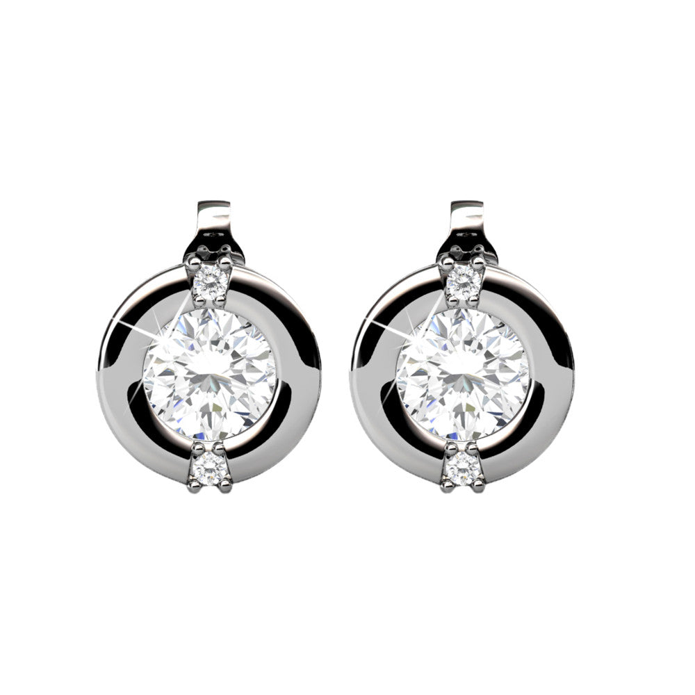 Classic Crystal Earrings DE0037 by Veecans Jewellery with crystals from Swarovski