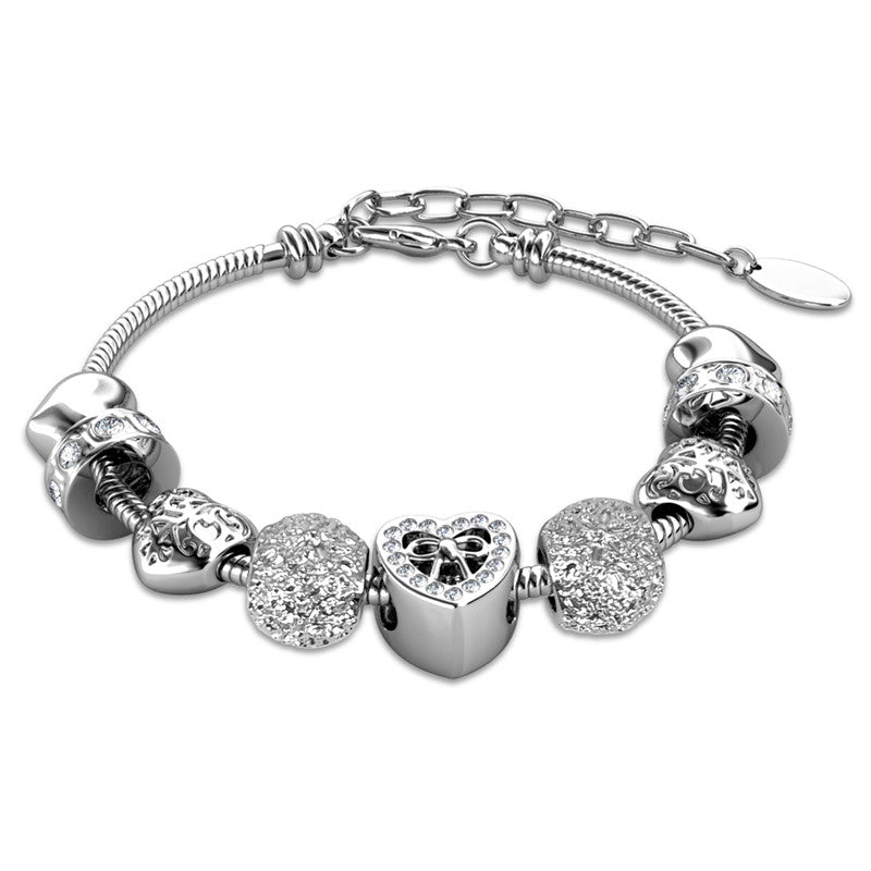 Charmaine Love Crystal Bracelet DB0140 by Veecans Jewellery with crystals from Swarovski