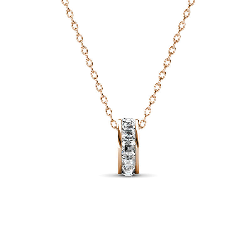 Square Roller Crystal Pendant DP0583 by Veecans Jewellery with crystals from Swarovski