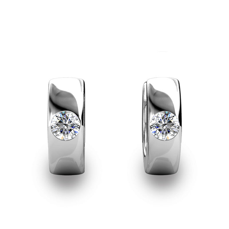 Ring Crystal Earrings DE0040 by Veecans Jewellery with crystals from Swarovski