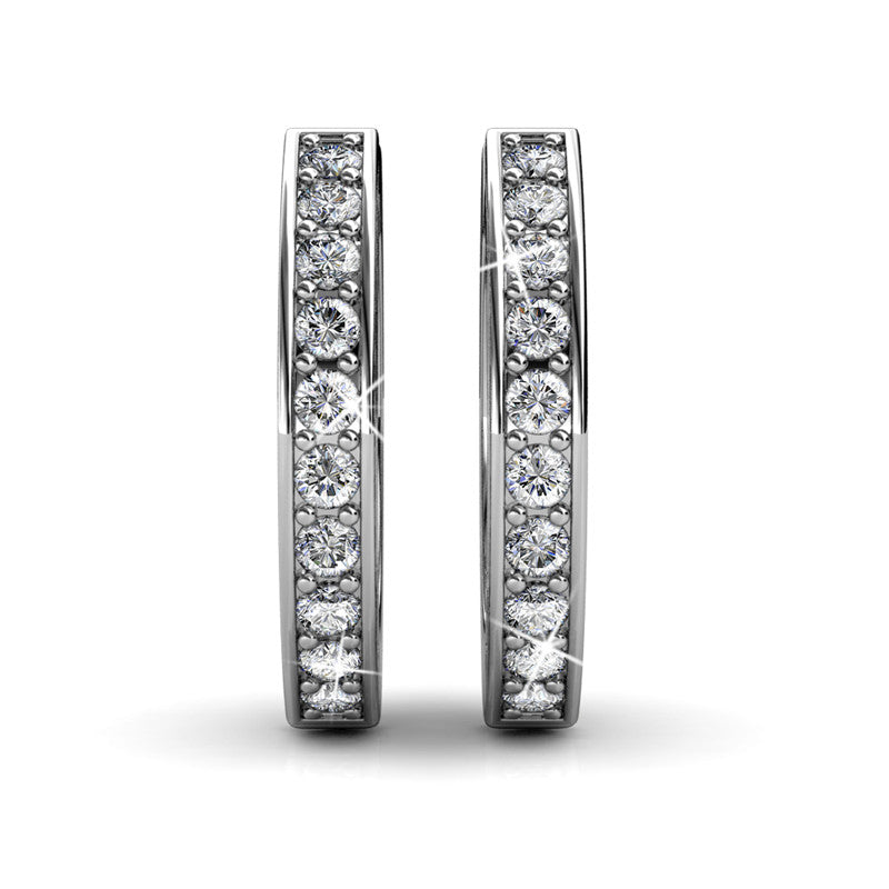 Perry Clip Crystal Earrings DE0035 by Veecans Jewellery with crystals from Swarovski