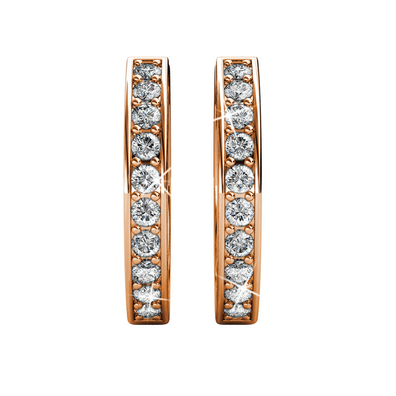 Perry Clip Crystal Earrings DE0035 by Veecans Jewellery with crystals from Swarovski