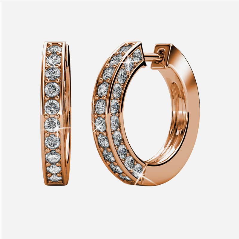 Perry Clip Crystal Earrings DE0035 by Veecans Jewellery with crystals from Swarovski