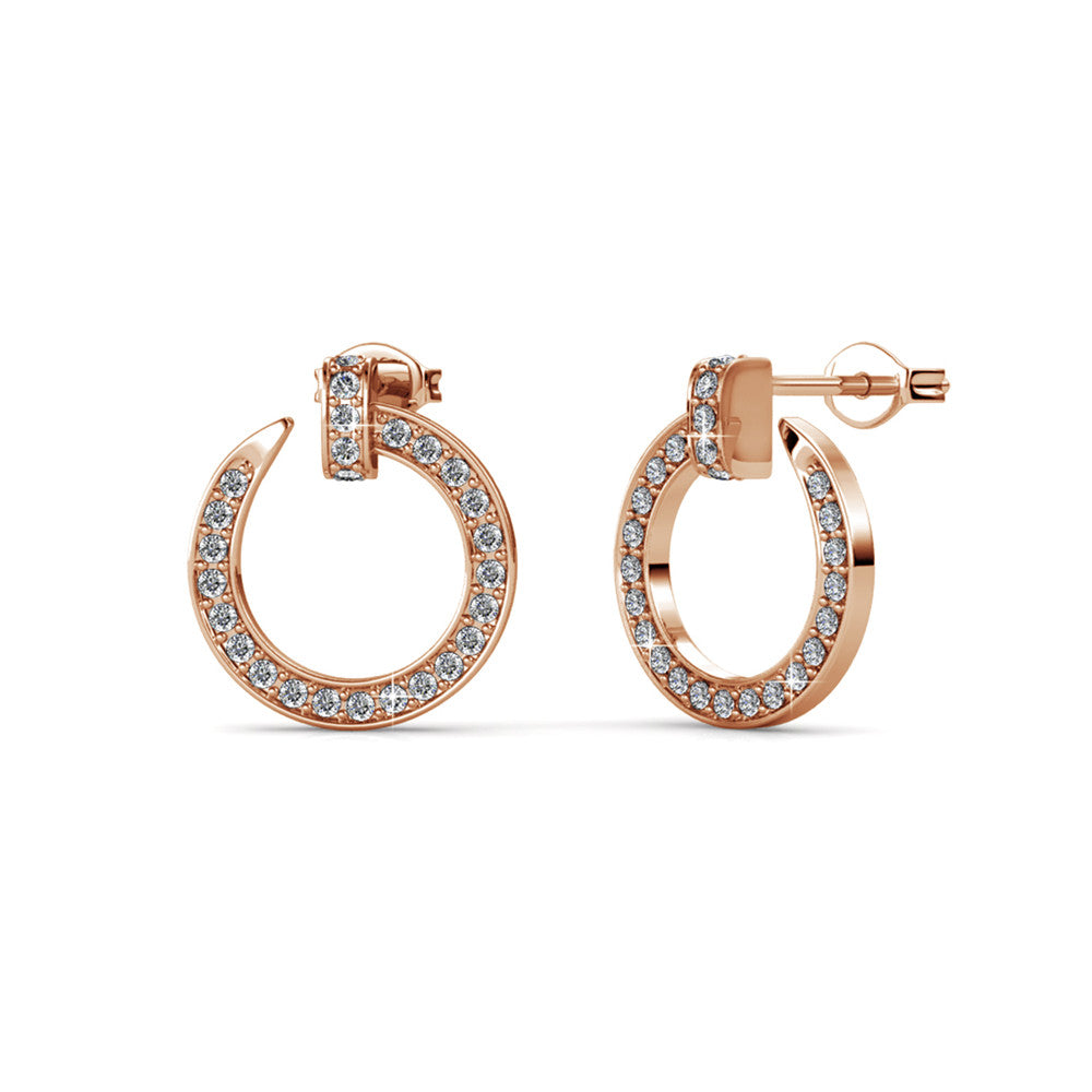 Cyncerity Nail Crystal Earrings DE0363 by Veecans Jewellery with crystals from Swarovski