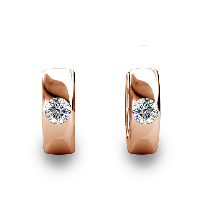 Ring Crystal Earrings DE0040 by Veecans Jewellery with crystals from Swarovski
