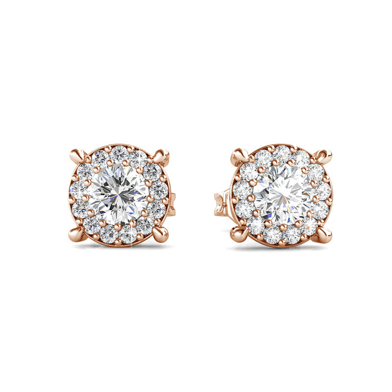 Boat Wheel Crystal Earrings DE0004 by Veecans Jewellery with crystals from Swarovski