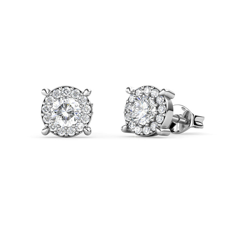 Boat Wheel Crystal Earrings DE0004 by Veecans Jewellery with crystals from Swarovski