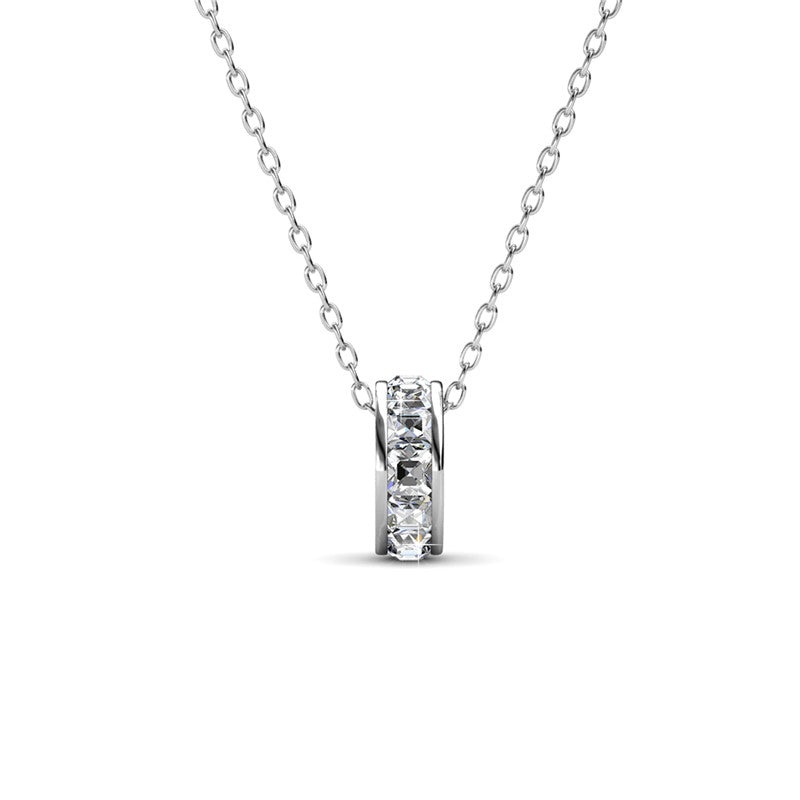 Square Roller Crystal Pendant DP0583 by Veecans Jewellery with crystals from Swarovski