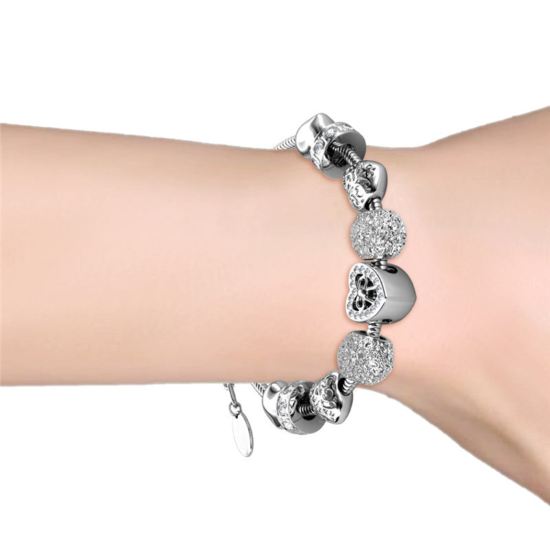 Charmaine Love Crystal Bracelet DB0140 by Veecans Jewellery with crystals from Swarovski