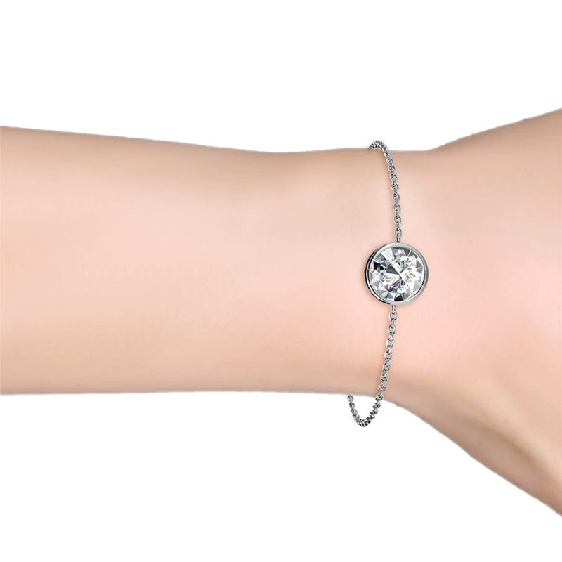 Juliet White Crystal Bracelet DB0020 by Veecans Jewellery with crystals from Swarovski