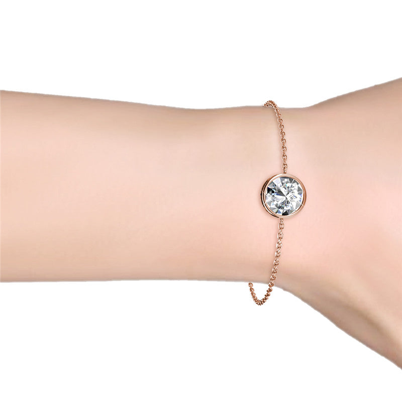 Juliet White Crystal Bracelet DB0020 by Veecans Jewellery with crystals from Swarovski