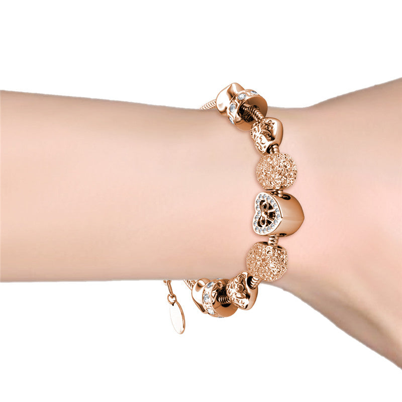 Charmaine Love Crystal Bracelet DB0140 by Veecans Jewellery with crystals from Swarovski