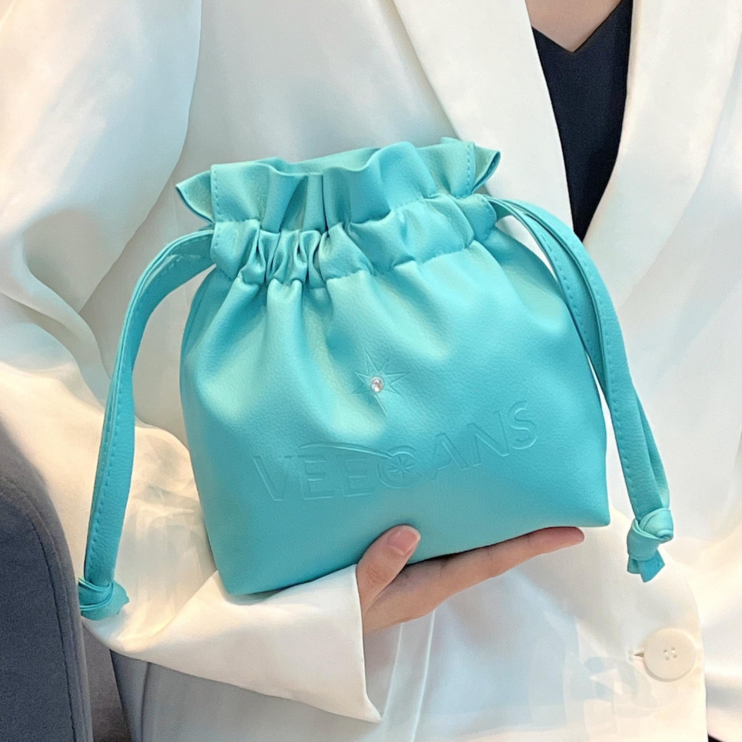Leather mini travel bag
