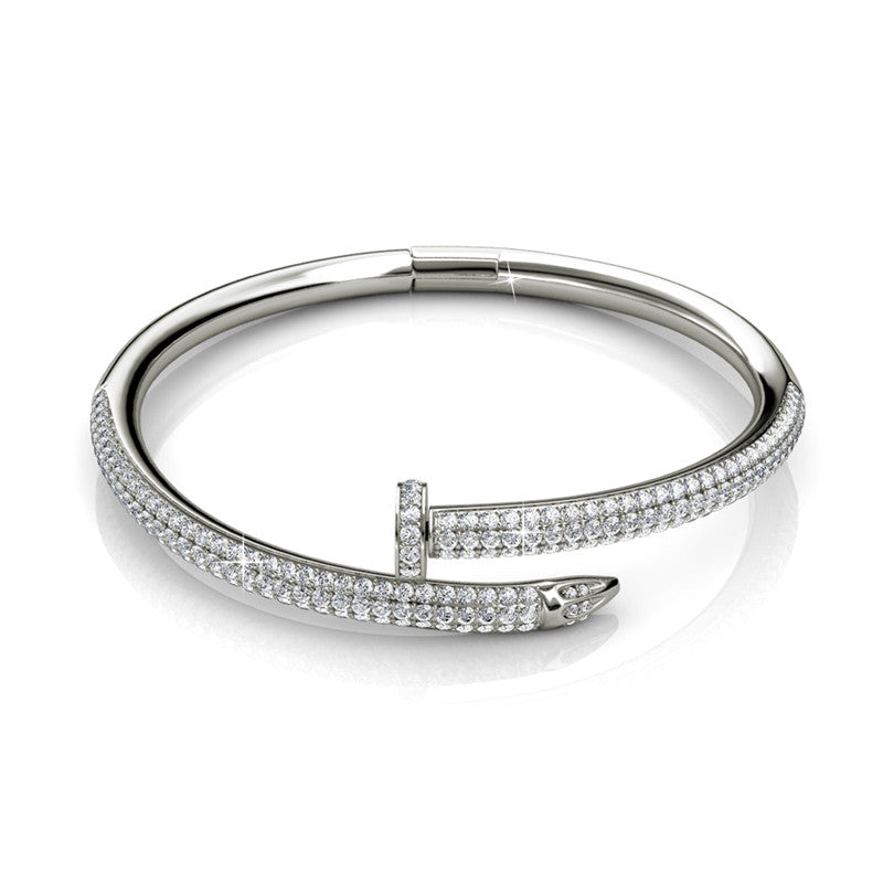Nail Crystal Bangle DB0104 by Veecans Jewellery with crystals from Swarovski