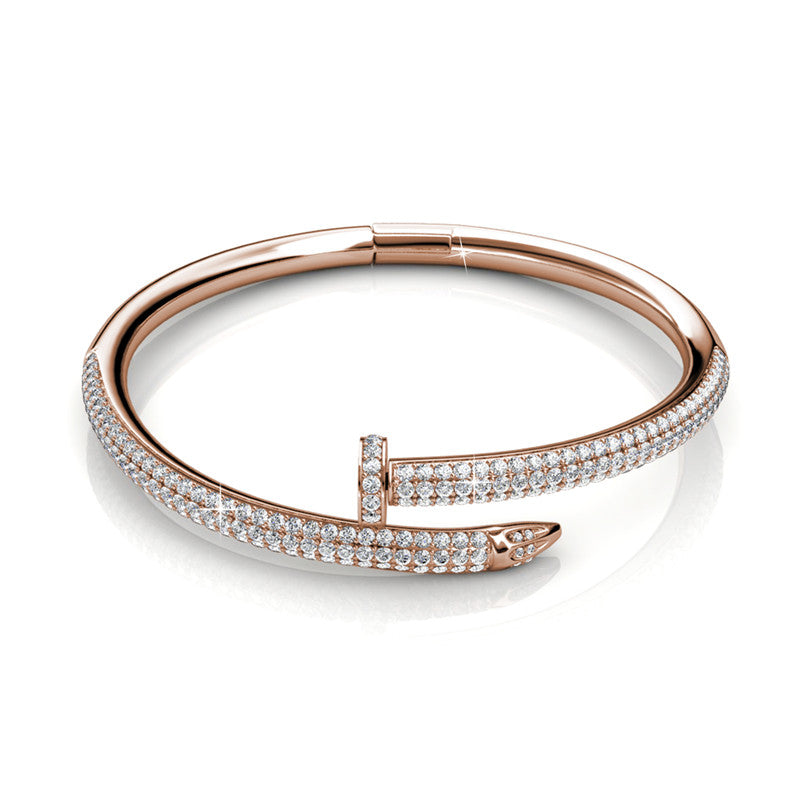 Nail Crystal Bangle DB0104 by Veecans Jewellery with crystals from Swarovski