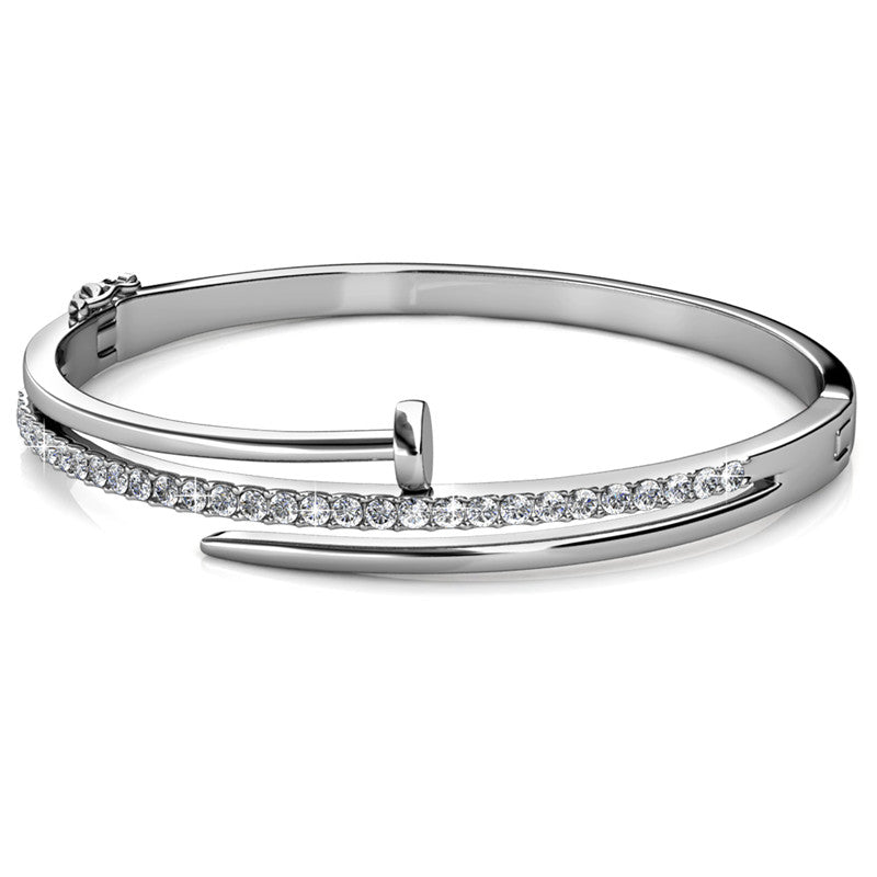 Knotty Nail Crystal Bangle DB0160 by Veecans Jewellery with crystals from Swarovski