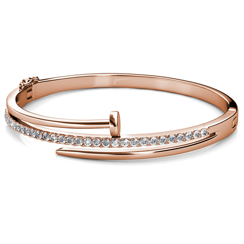 Knotty Nail Crystal Bangle DB0160 by Veecans Jewellery with crystals from Swarovski