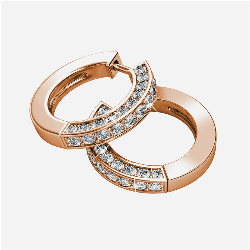 Perry Clip Crystal Earrings DE0035 by Veecans Jewellery with crystals from Swarovski