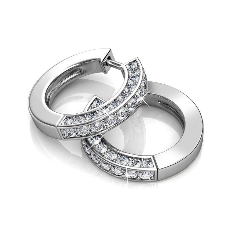 Perry Clip Crystal Earrings DE0035 by Veecans Jewellery with crystals from Swarovski