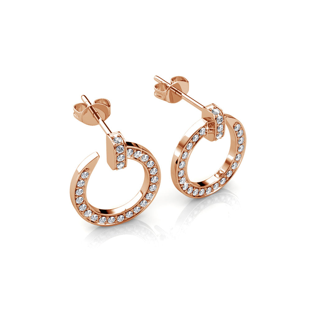 Cyncerity Nail Crystal Earrings DE0363 by Veecans Jewellery with crystals from Swarovski