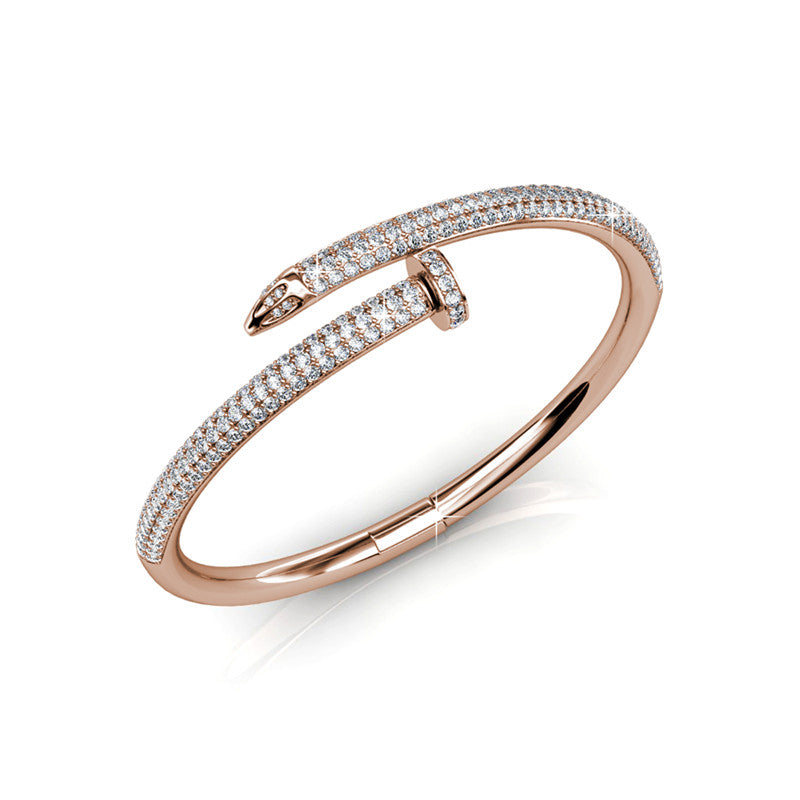 Nail Crystal Bangle DB0104 by Veecans Jewellery with crystals from Swarovski