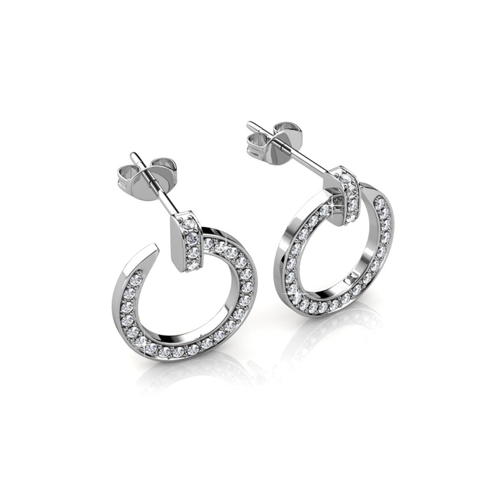 Cyncerity Nail Crystal Earrings DE0363 by Veecans Jewellery with crystals from Swarovski