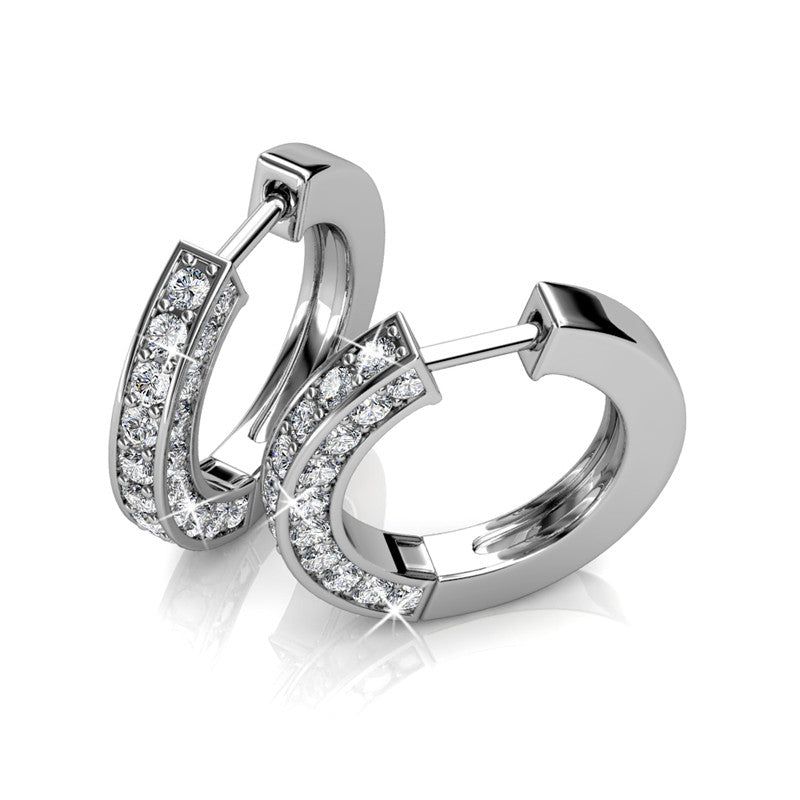 Perry Clip Crystal Earrings DE0035 by Veecans Jewellery with crystals from Swarovski