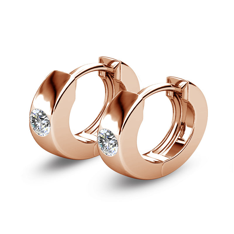 Ring Crystal Earrings DE0040 by Veecans Jewellery with crystals from Swarovski