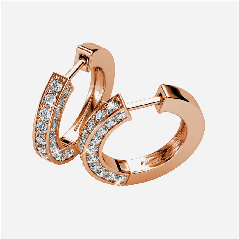 Perry Clip Crystal Earrings DE0035 by Veecans Jewellery with crystals from Swarovski