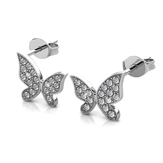 Meadow Butterfly Crystal Earrings DE0122 by Veecans Jewellery with crystals from Swarovski