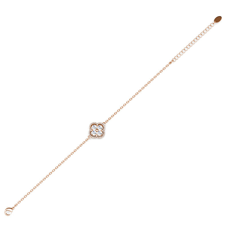 Elegant Clover Crystal Bracelet DB0130 by Veecans Jewellery with crystals from Swarovski
