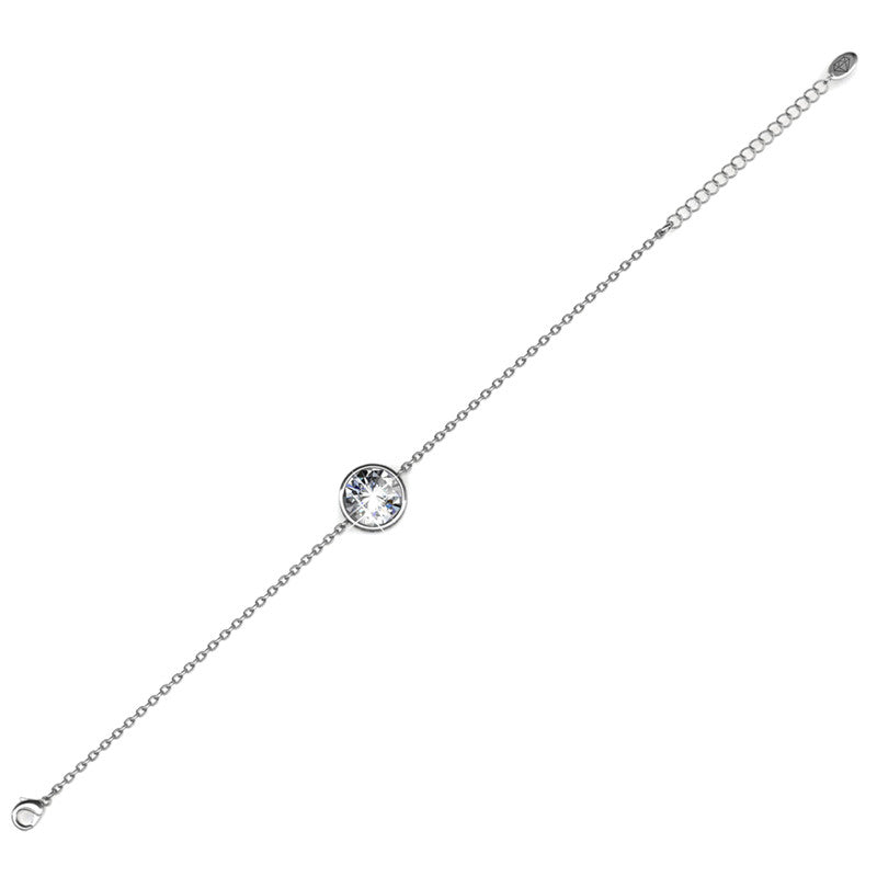 Juliet White Crystal Bracelet DB0020 by Veecans Jewellery with crystals from Swarovski